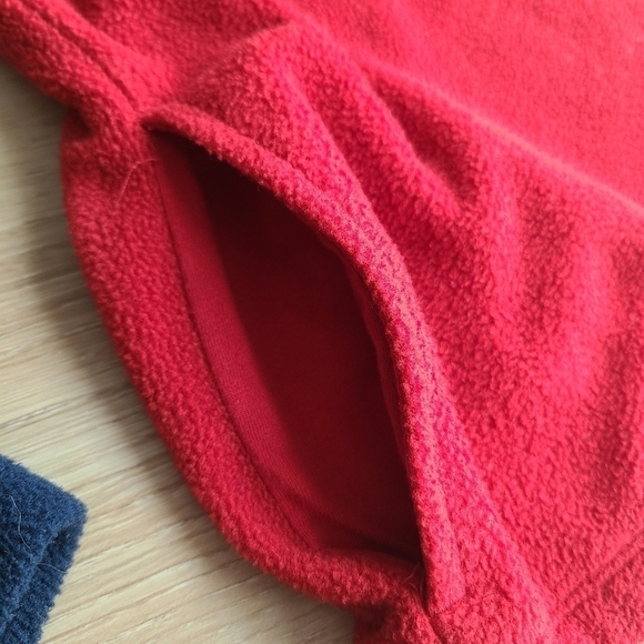 Cat & Jack Preschool Boy Navy & Red 1/4 zip fleece pullover VGUC - Picture 6 of 7